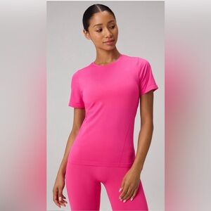 Fabletics Pink Crush Short Sleeve T-shirt | XXL | NWT | Feather Tech | Anti-odor
